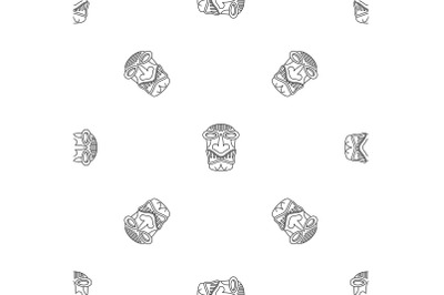 Hawaii wood idol pattern seamless vector