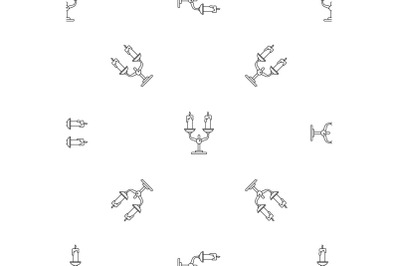 Candles stand pattern seamless vector