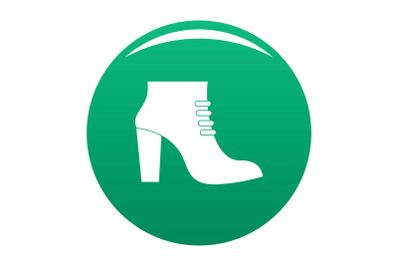 Woman shoes icon vector green