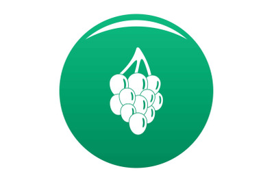 Bunch grape icon vector green