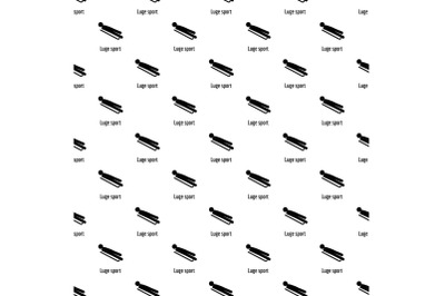 Luge sport pattern seamless vector