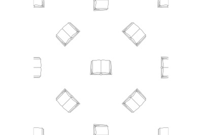 Opened book pattern seamless vector