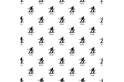 Ski race pattern seamless vector