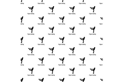 Figure skating pattern seamless vector