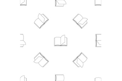 Paper book pattern seamless vector