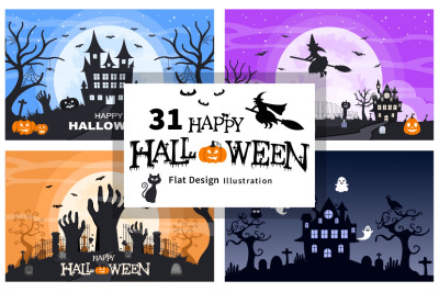 31 Halloween Night Party Illustration