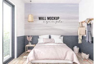 Wall mockup, Wall paper mockup