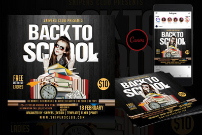 Back To School Event Flyer Canva Template