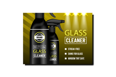 Glass Cleaner Creative Promotional Banner Vector