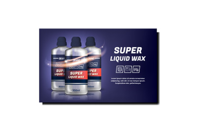 Super Liquid Wax Creative Promotion Poster Vector