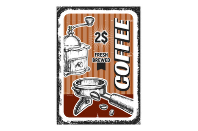 Coffee Drink Prepare Tool Advertise Banner Vector