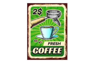 Fresh Coffee Creative Advertising Poster Vector