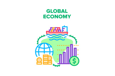 Global Economy Vector Concept Color Illustration