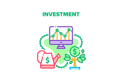 Investment Money Vector Concept Color Illustration