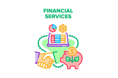 Financial Services And Advise Vector Concept Color