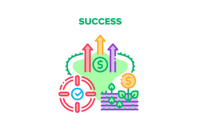 Success Finance Vector Concept Color Illustration