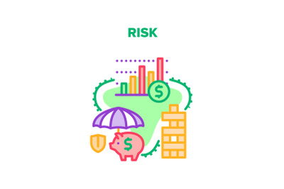 Risk Finance Vector Concept Color Illustration