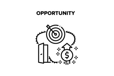 Opportunity Vector Black Illustration