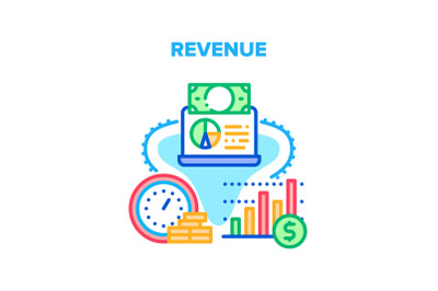 Revenue Finance Vector Concept Color Illustration