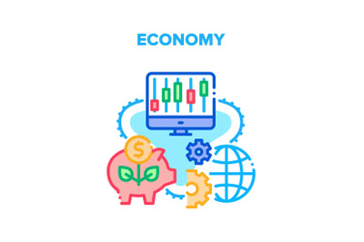 Economy Finance Vector Concept Color Illustration