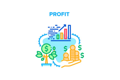 Profit Growing Vector Concept Color Illustration