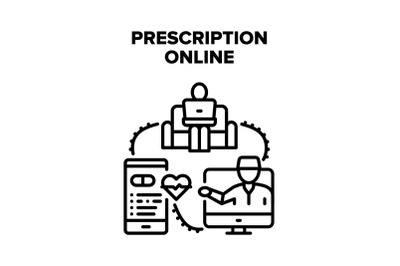 Prescription Online Medical Vector Concept