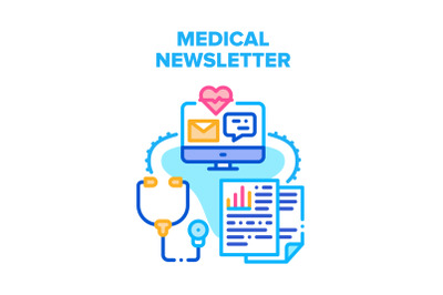 Medical Newsletter E-mail Vector Concept Color