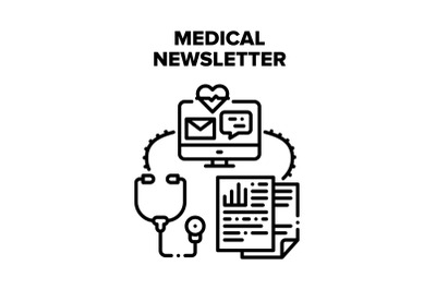 Medical Newsletter E-mail Vector Concept