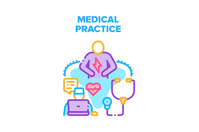 Medical Practice Vector Concept Color Illustration