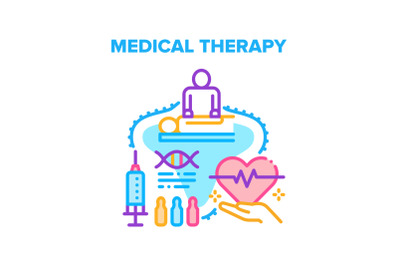 Medical Therapy Vector Concept Color Illustration