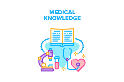 Medical Doctor Knowledge Vector Concept Color