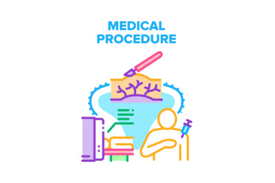 Medical Procedure Treatment Vector Concept Color