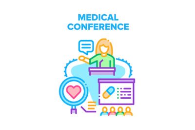 Medical Conference Meeting Vector Concept Color