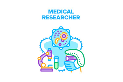 Medical Researcher Scientist Vector Concept Color