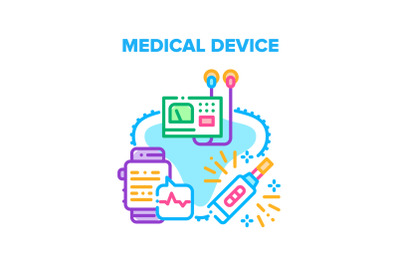 Medical Device Vector Concept Color Illustration