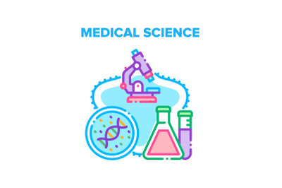 Medical Science Vector Concept Color Illustration