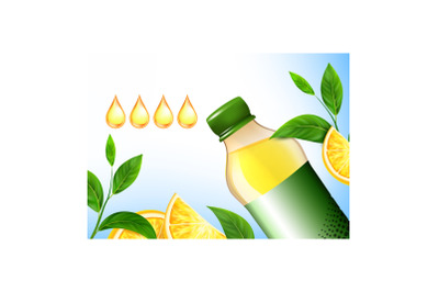 Vitamin Drink Creative Promotional Banner Vector