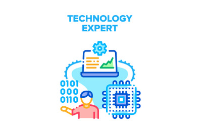 Technology Expert Support Vector Concept Color