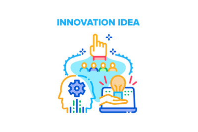 Innovation Idea Vector Concept Color Illustration