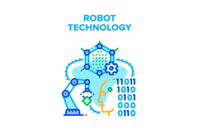 Robot Technology Vector Concept Color Illustration