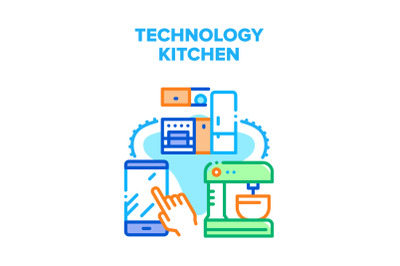 Technology Kitchen Equipment Vector Concept Color