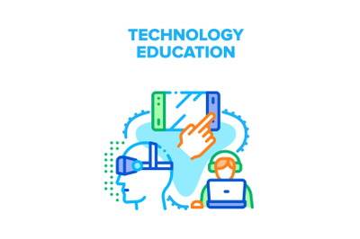 Technology Education Device Vector Concept Color