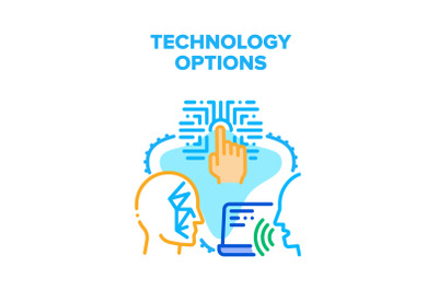 Technology Device Options Vector Concept Color