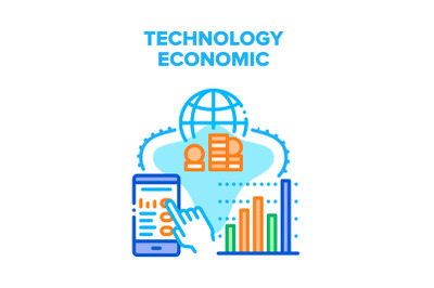 Technology Economic Finance Vector Concept Color