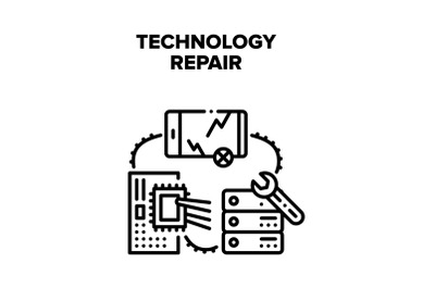 Technology Repair Service Vector Concept