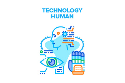 Technology Human Vector Concept Color Illustration