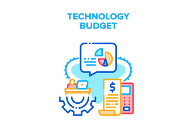 Technology Financial Budget Vector Concept Color