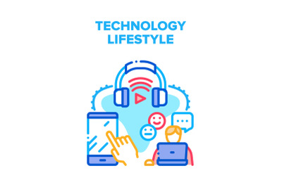 Technology Digital Lifestyle Vector Concept Color