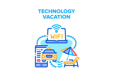 Technology Gadget Vacation Vector Concept Color