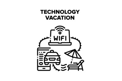 Technology Gadget Vacation Vector Concept